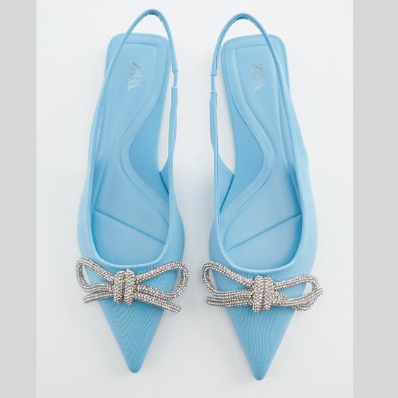 💙EMBELLISHED BOW FLAT MULES - Picture 1 of 5